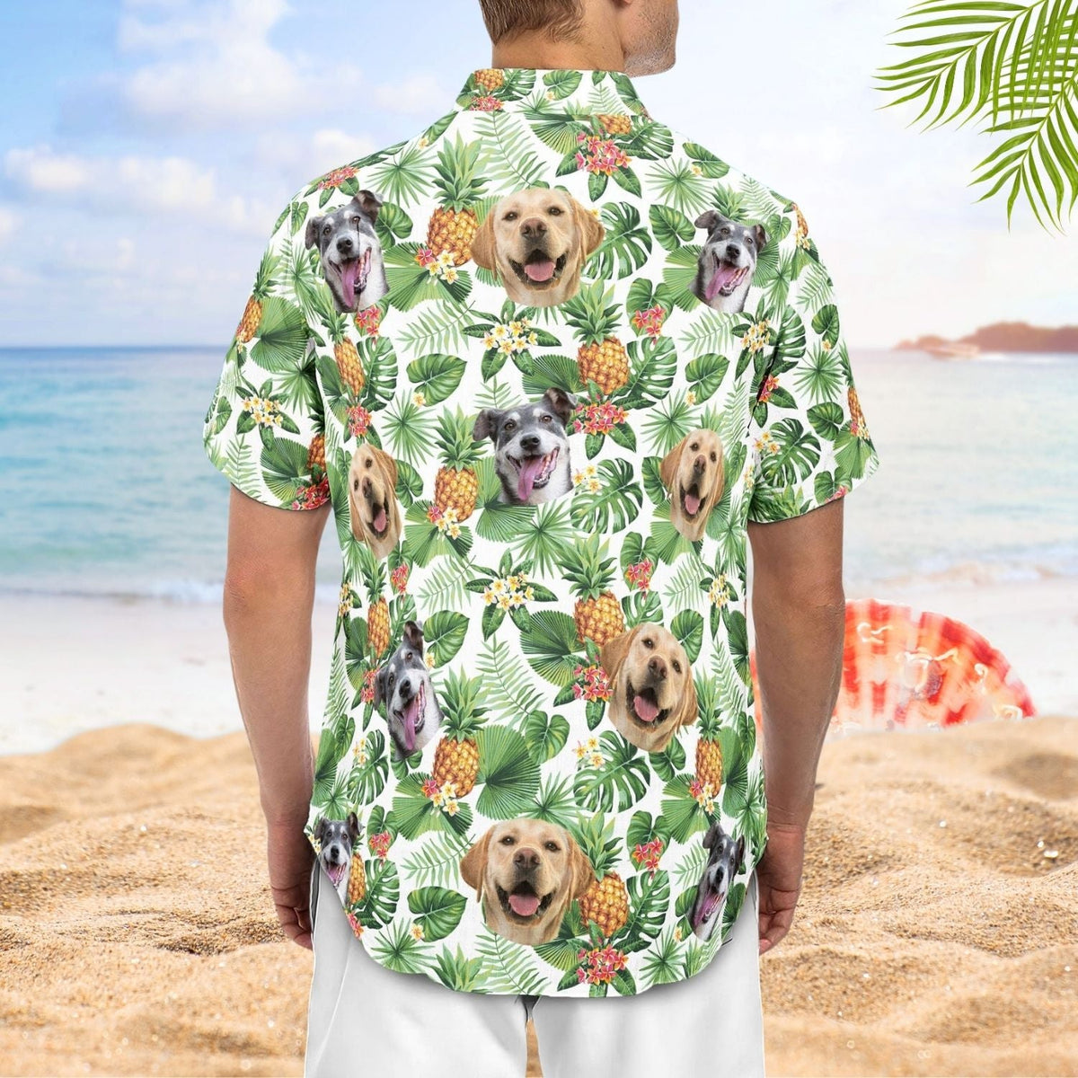 Tropical Aloha Custom Pet Face Personalized Photo Hawaiian Shirt For Personalized Vacation Style And Beach Travel