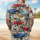 Vintage Car Muscle Aloha Men Custom Photo Hawaiian Shirt For Personalized Vacation Style And Beach Travel