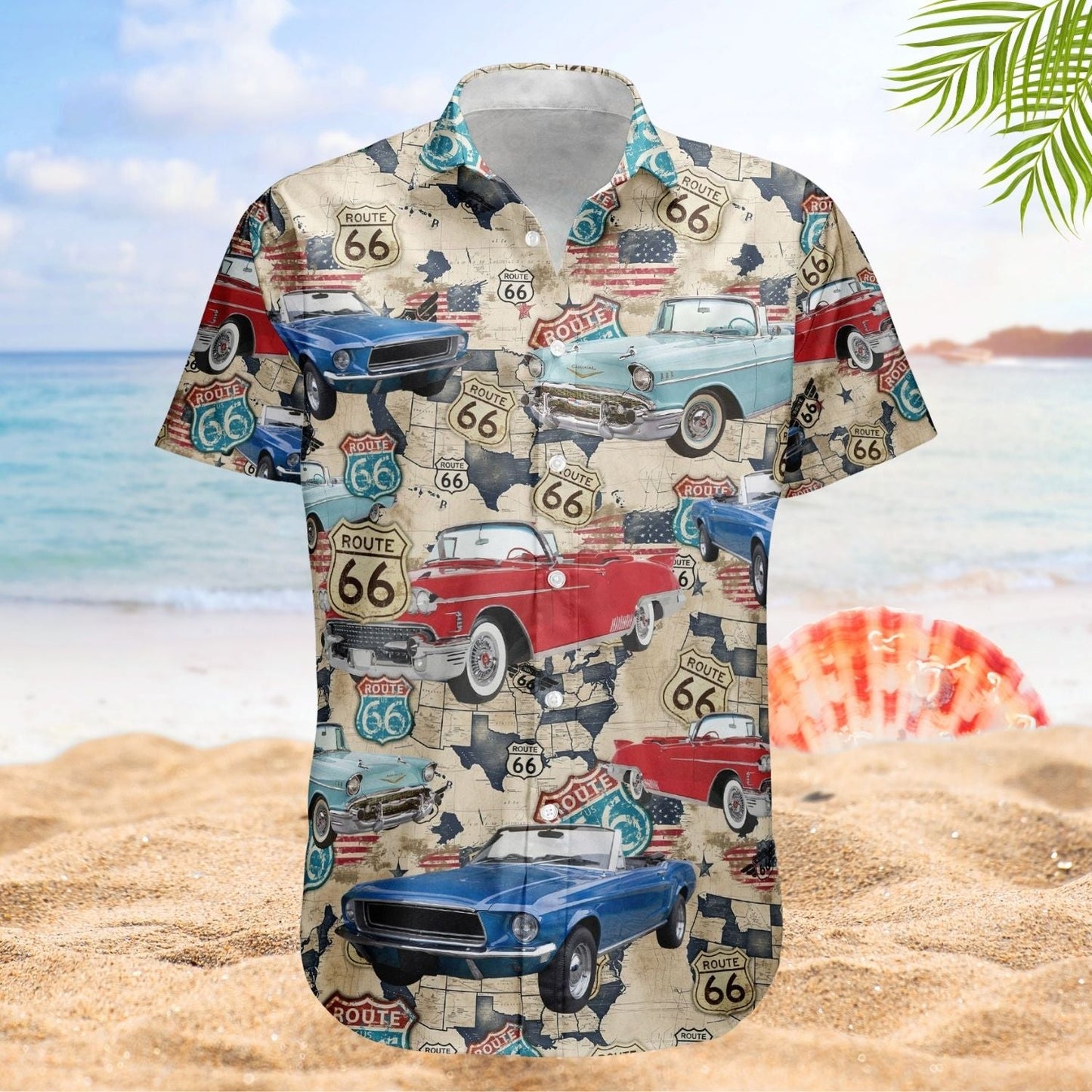 Vintage Car Muscle Aloha Men Custom Photo Hawaiian Shirt For Personalized Vacation Style And Beach Travel