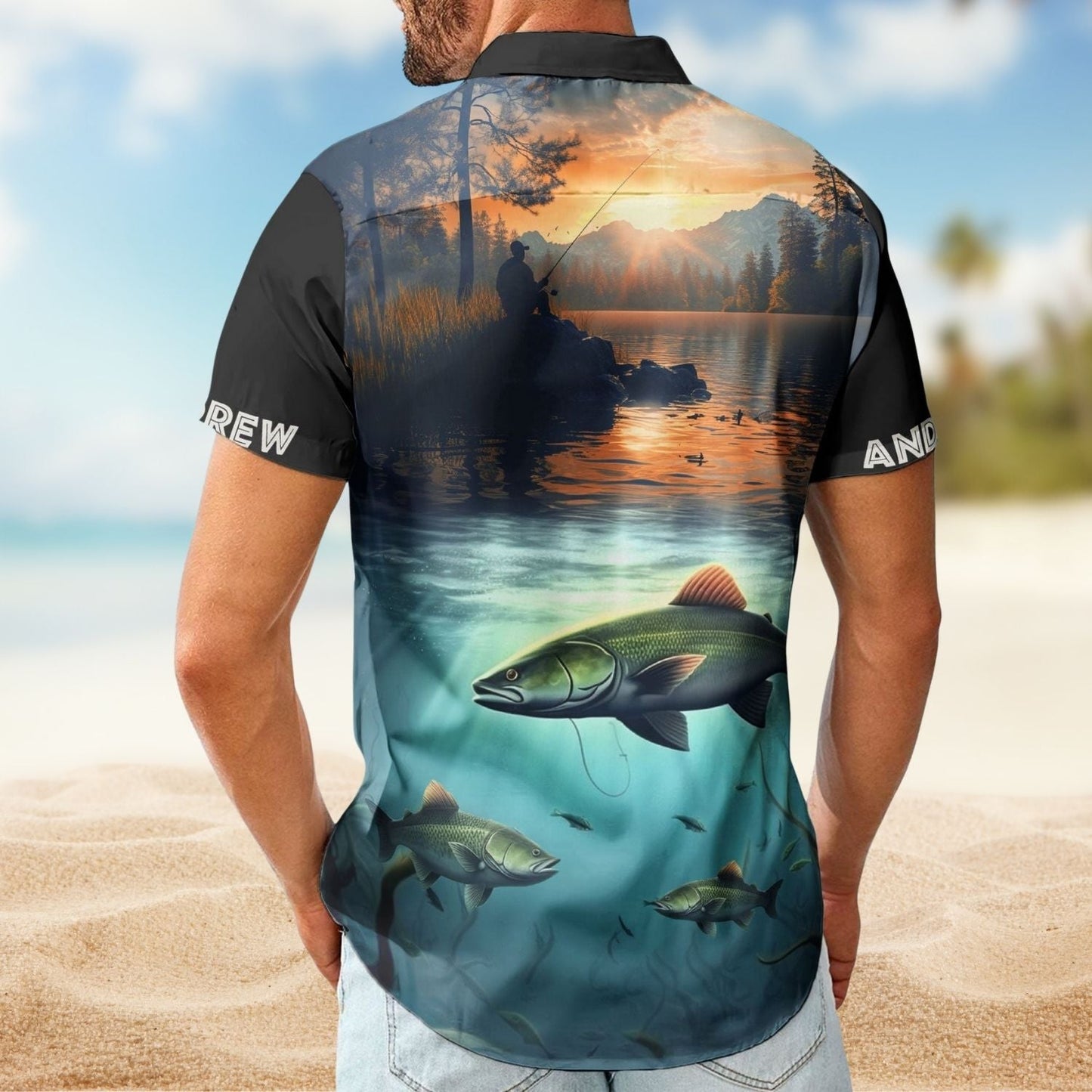 Fish Personalized Fishing Aloha Custom Photo Bass Hawaiian Shirt For Personalized Vacation Style And Beach Travel