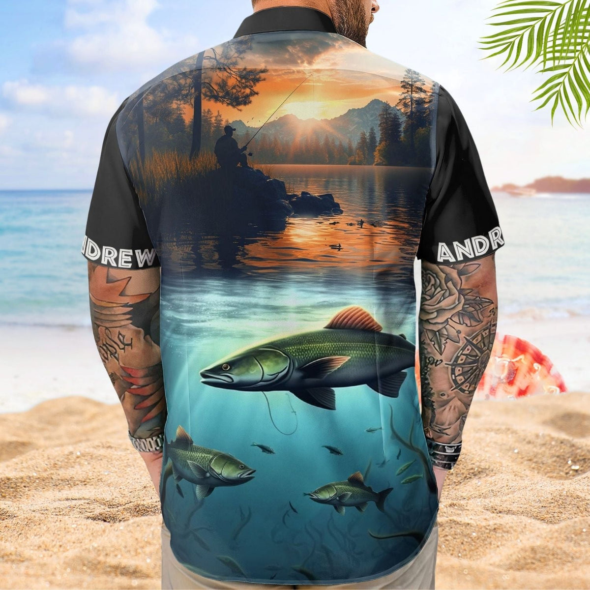 Fish Personalized Fishing Aloha Custom Photo Bass Hawaiian Shirt For Personalized Vacation Style And Beach Travel