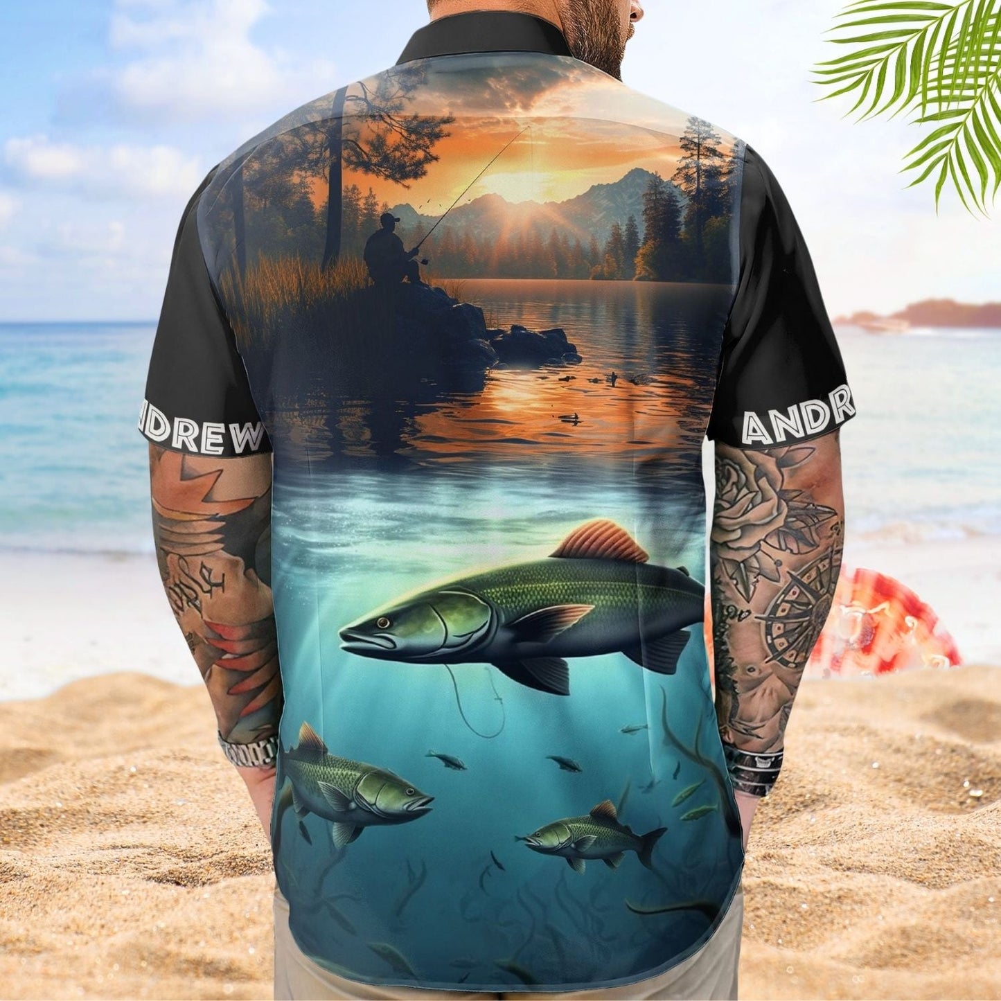 Fish Personalized Fishing Aloha Custom Photo Bass Hawaiian Shirt For Personalized Vacation Style And Beach Travel