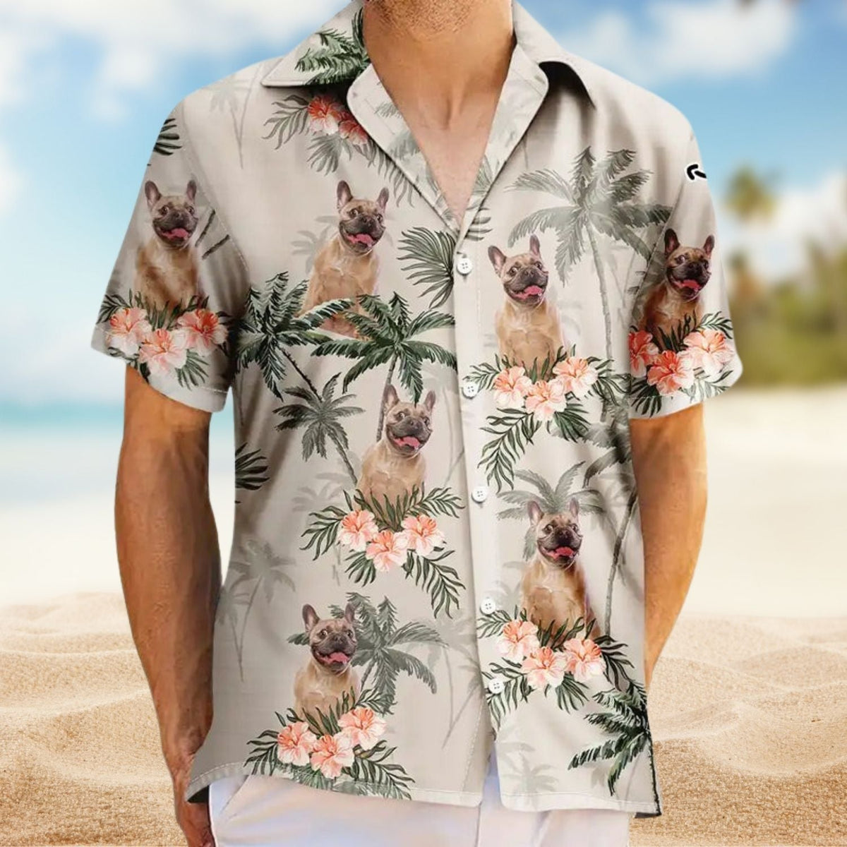 Tropical Beach Custom Photo Family Pet Face Hawaiian Shirt For Summer Vacation And Beach Travel