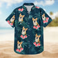 Tropical Beach Custom Photo Family Pet Face Hawaiian Shirt For Summer Vacation And Beach Travel