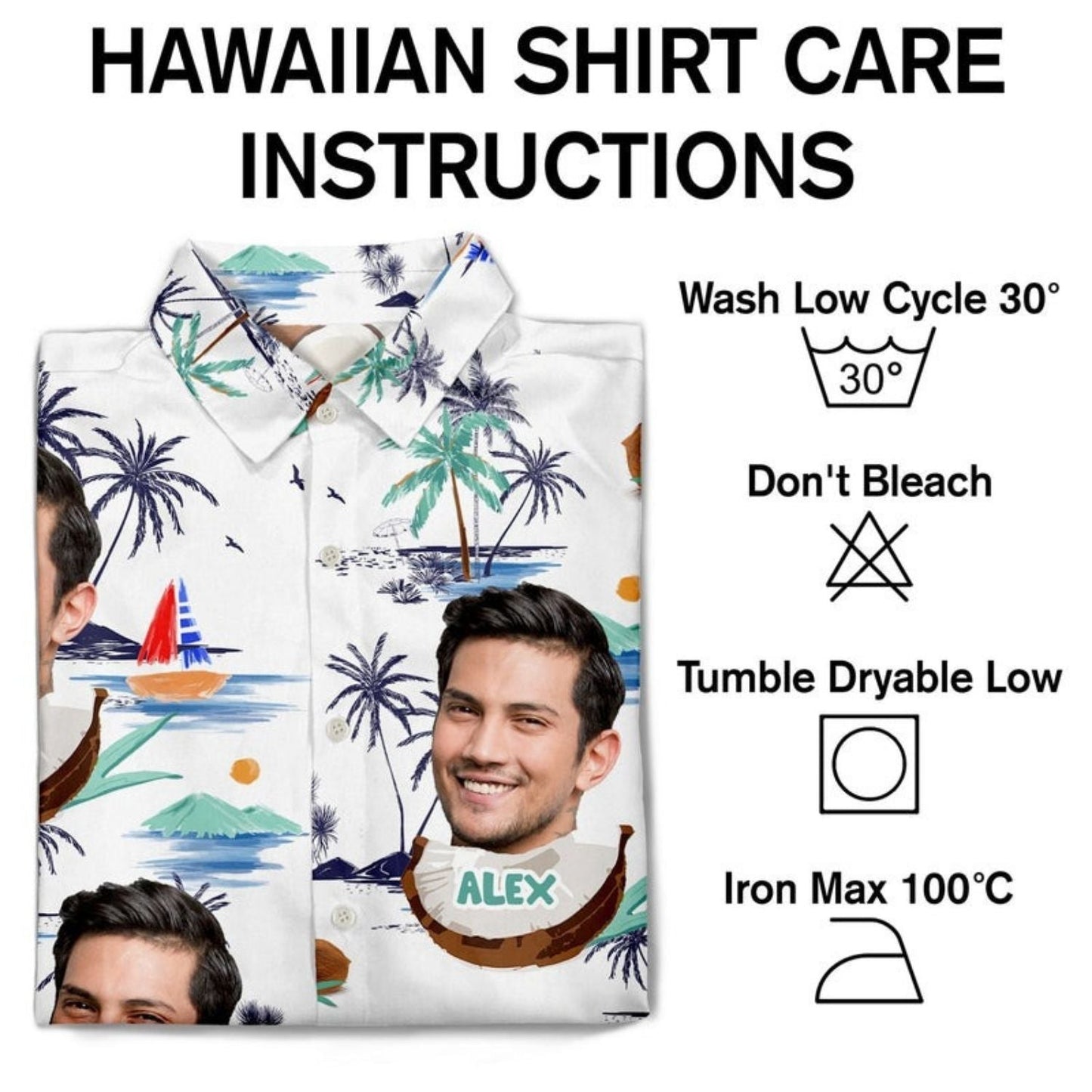 Tropical Funny Beach Custom Photo Family Face Hawaiian Shirt For Personalized Vacation Style And Beach Travel