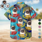 Tropical Funny Dog Beach Vacation Custom Photo Hawaiian Shirt For Resort Days And Thoughtful Gifting
