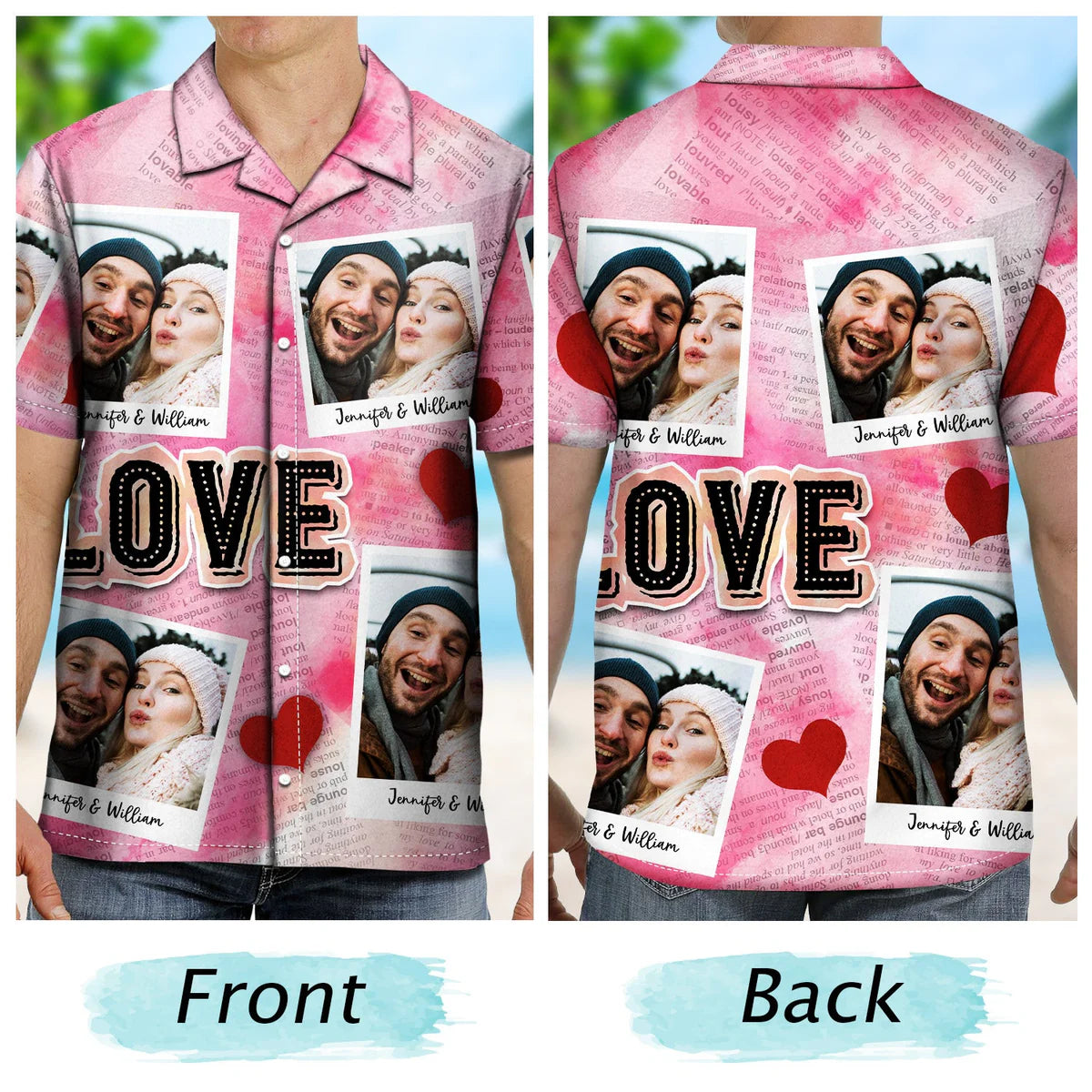 Funny Custom Photo Newspaper Gift Couples Husband Hawaiian Shirt For Personalized Vacation Style And Beach Travel