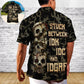 Gothic Skull Graphic Hawaiian Shirt Pattern Detail For Tropical Vacations