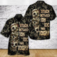 Gothic Skull Graphic Hawaiian Shirt Design View For Warm Weather Events
