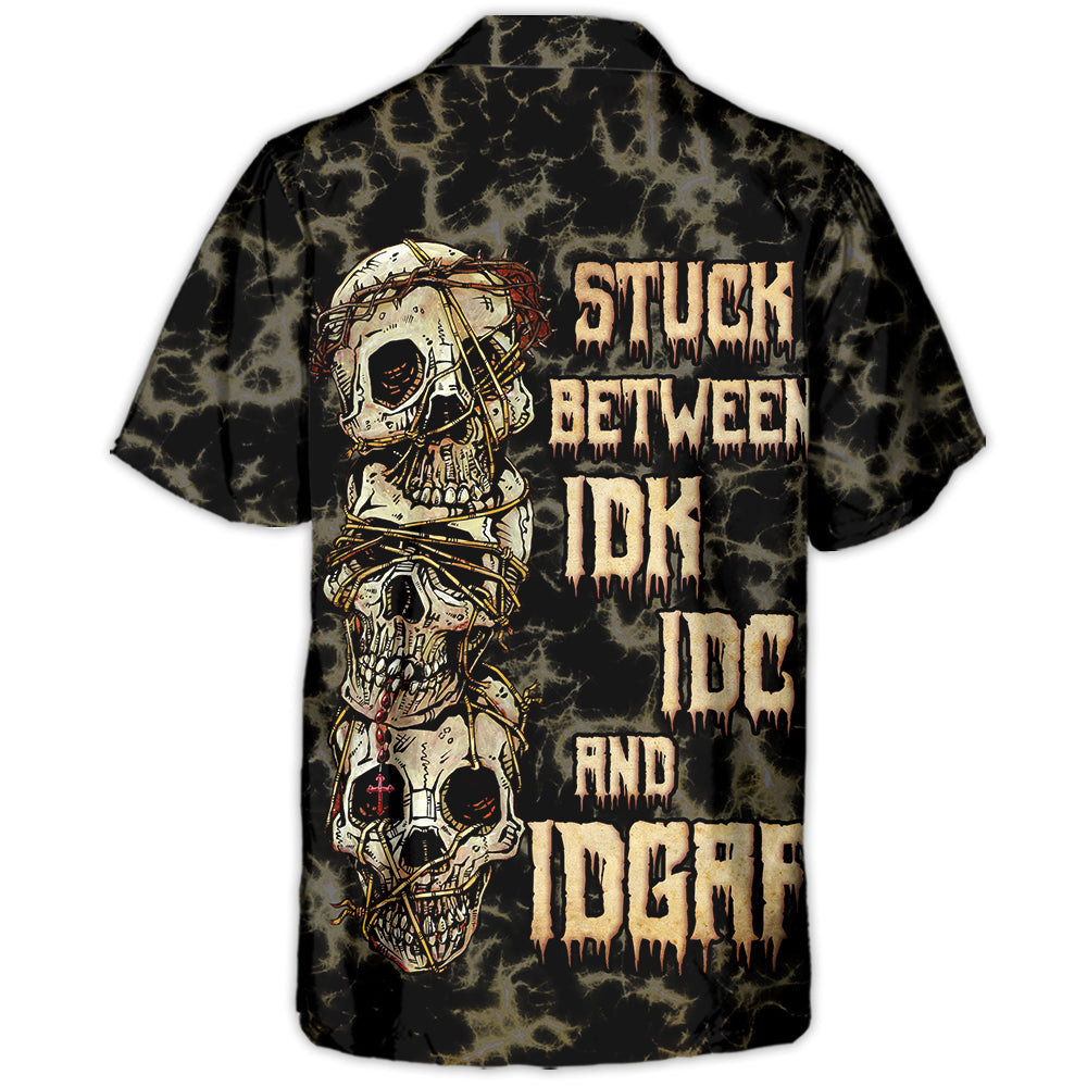 Gothic Skull Graphic Hawaiian Shirt Artwork View For Beach Days