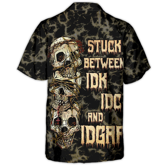 Gothic Skull Graphic Hawaiian Shirt Artwork View For Beach Days
