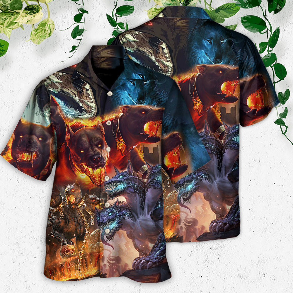Dog Playful Caterpillar Icy Winter Hawaiian Shirt For Poolside Relaxation And Sunny Getaways