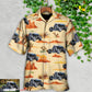 Vintage Hot Rod Landscape Cowboy Custom Photo Hawaiian Shirt For Beach Parties And Weekend Getaways