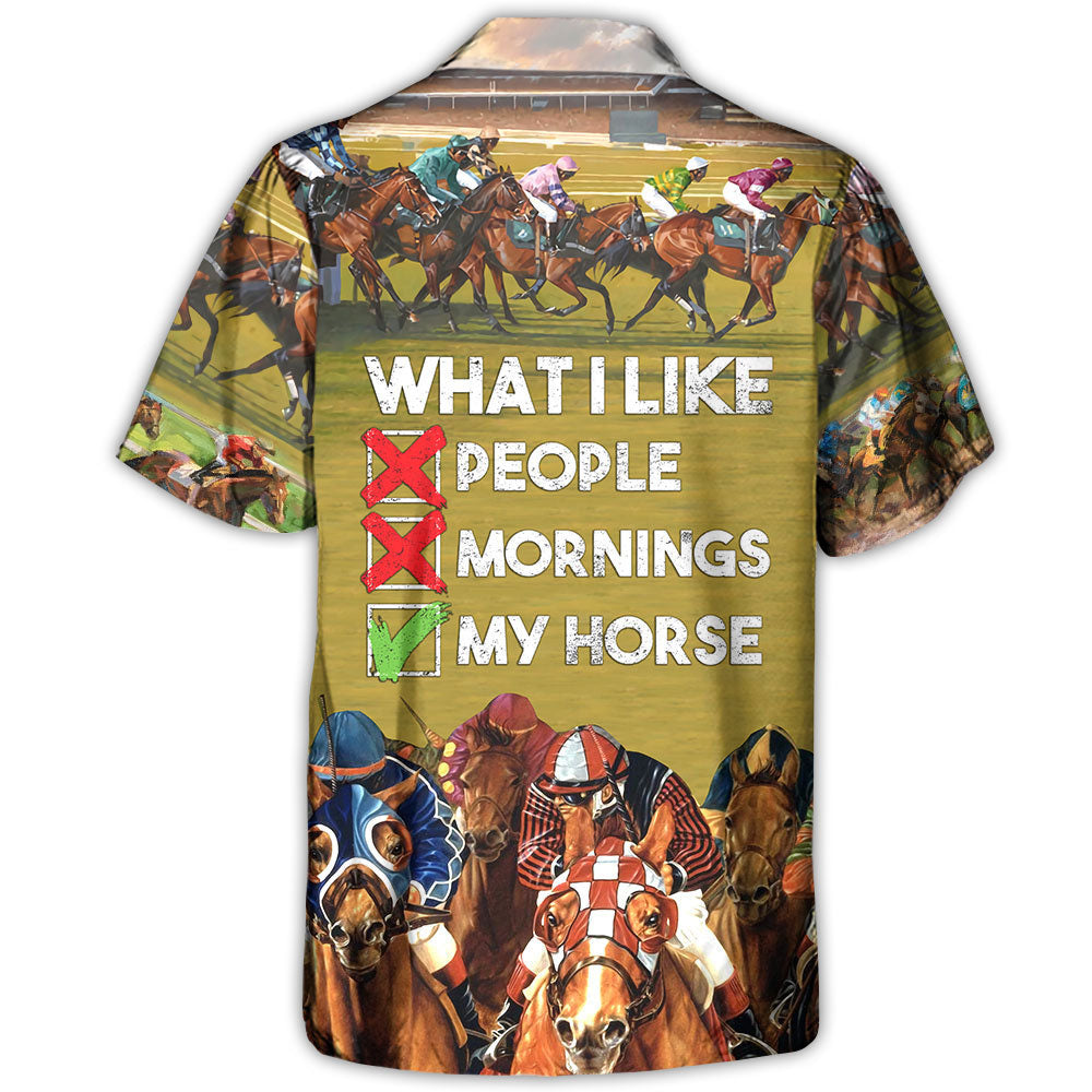 Horseback Riding Horse Hawaiian Shirt For Outdoor Adventures, Coastal Travel, And Comfortable Casual Style