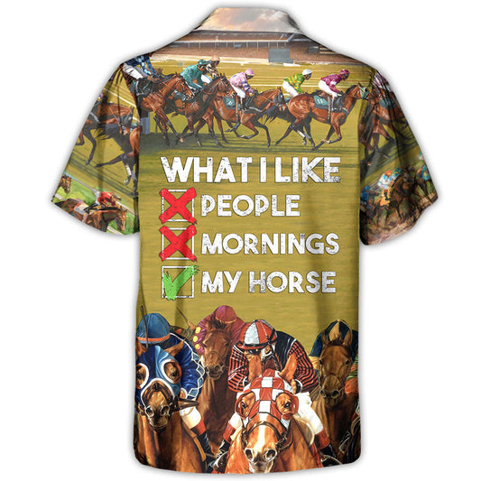 Horseback Riding Horse Hawaiian Shirt For Outdoor Adventures, Coastal Travel, And Comfortable Casual Style
