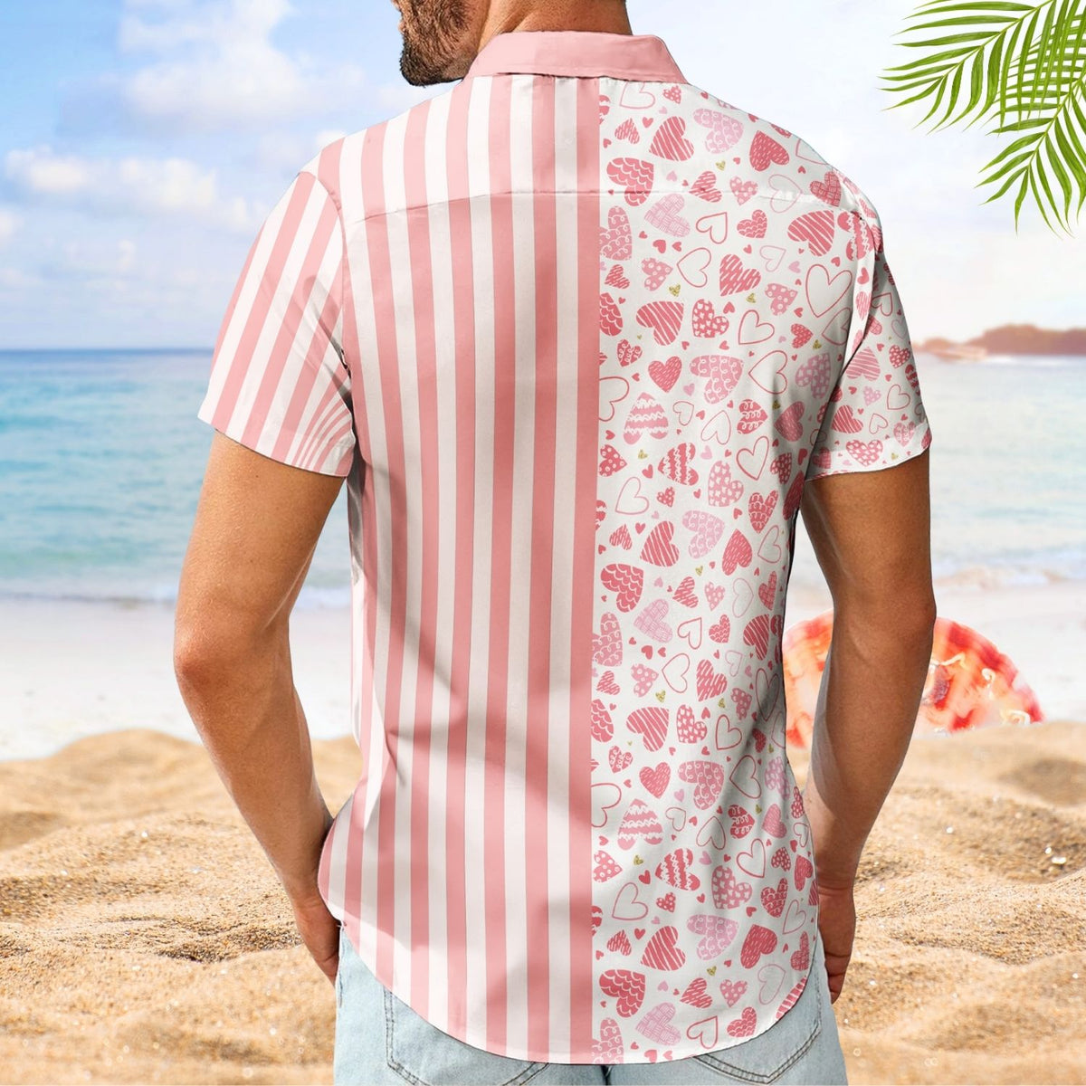 Valentine Personalized Photo Hawaiian Shirt For Summer Vacation, Beach Travel, And Relaxed Casual Everyday Wear