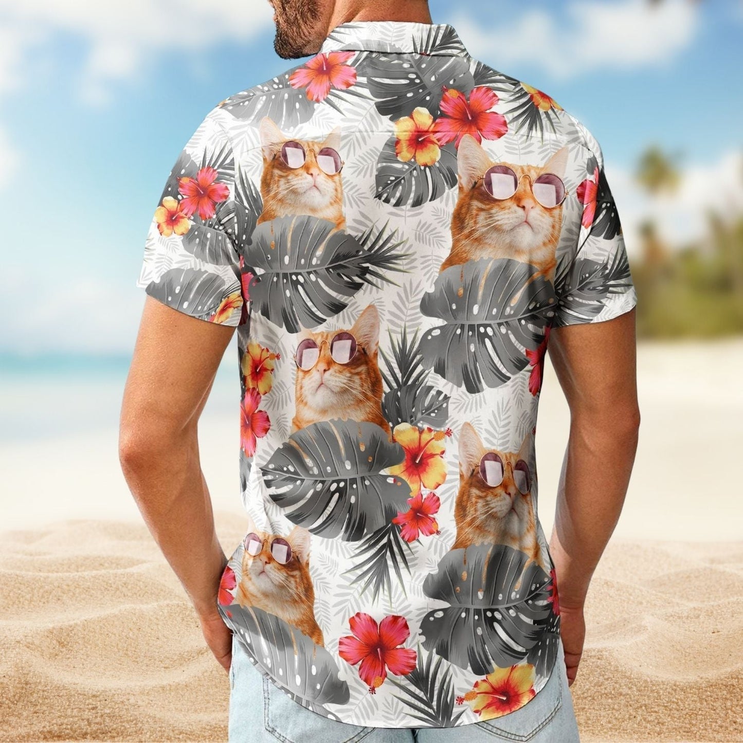 Tropical Funny Aloha Custom Face Photo Pet Hawaiian Shirt For Summer Vacation And Beach Travel