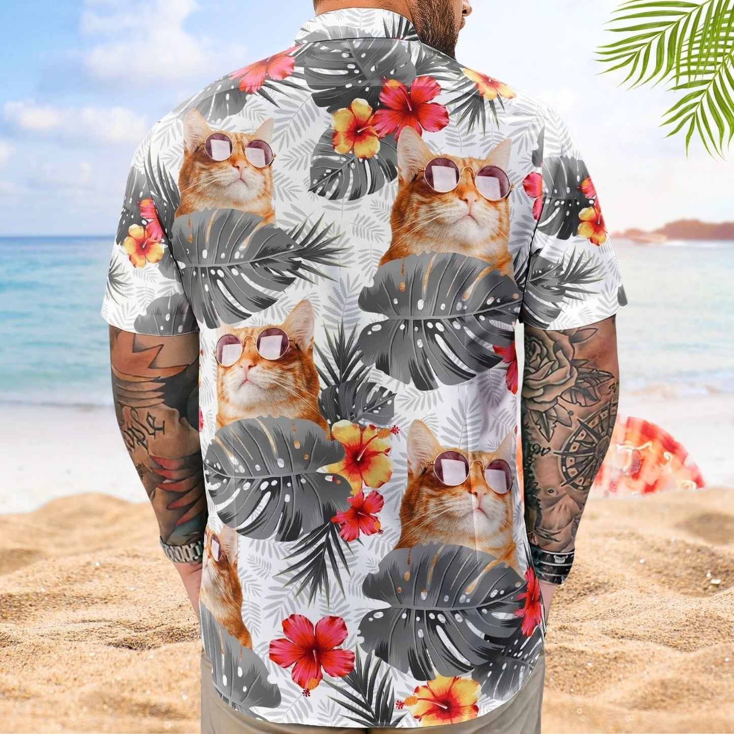 Tropical Funny Aloha Custom Face Photo Pet Hawaiian Shirt For Summer Vacation And Beach Travel
