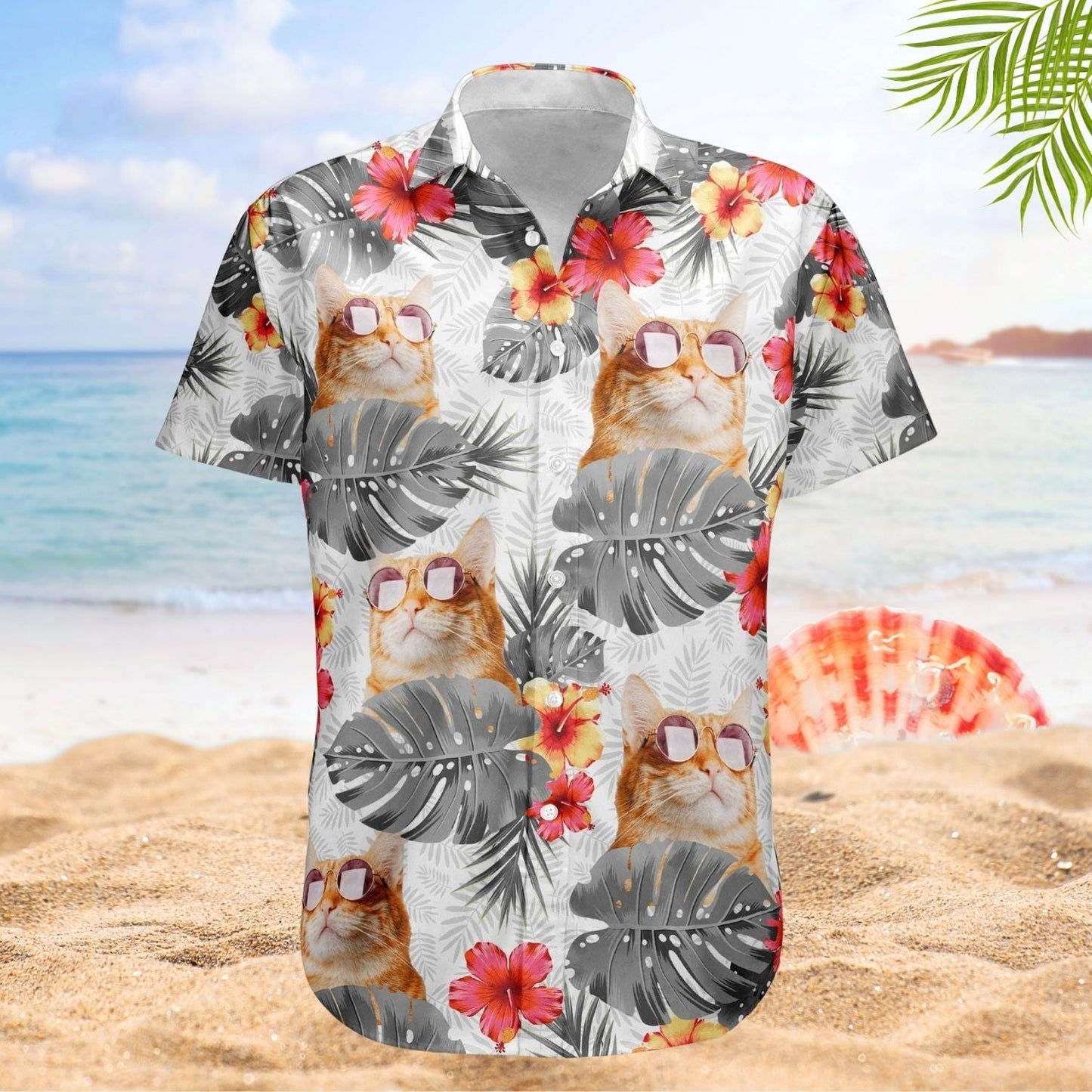 Tropical Funny Aloha Custom Face Photo Pet Hawaiian Shirt For Summer Vacation And Beach Travel