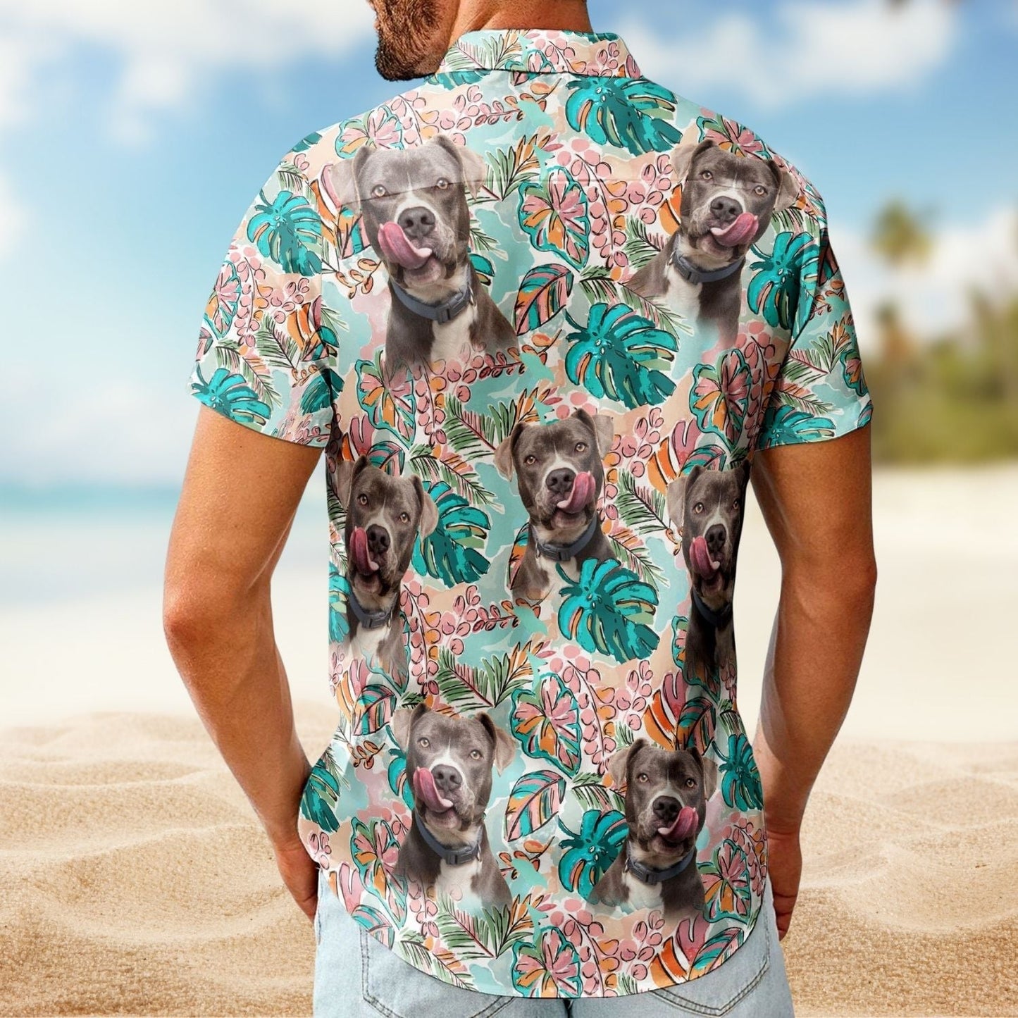 Tropical Funny Aloha Custom Face Photo Pet Hawaiian Shirt For Nature Lovers And Coastal Travel