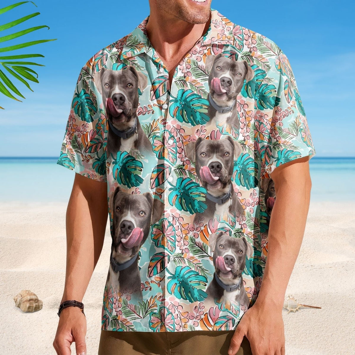 Tropical Funny Aloha Custom Face Photo Pet Hawaiian Shirt For Nature Lovers And Coastal Travel
