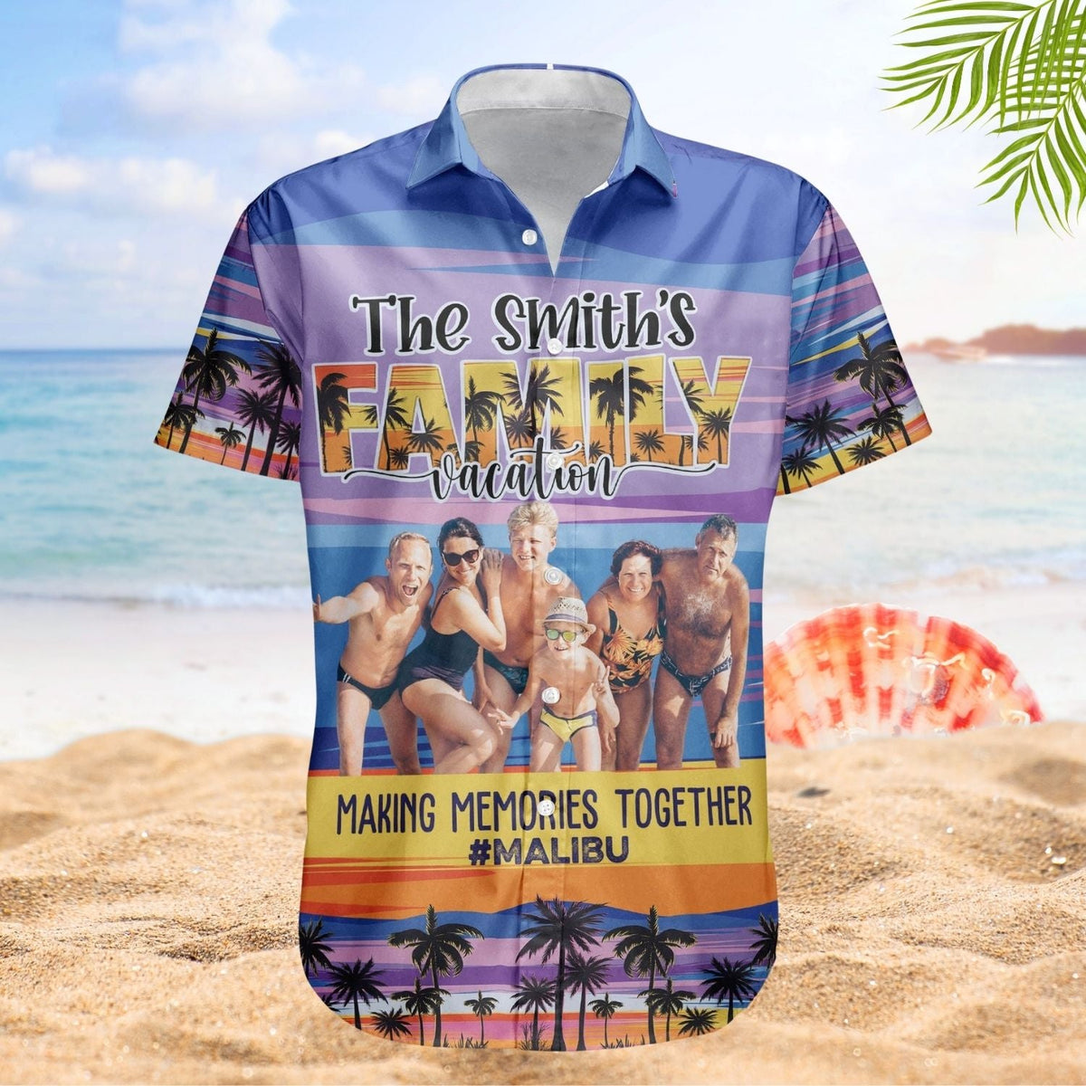 Custom Photo Aloha Vacation Family Personalized Hawaiian Shirt For Beach Parties And Resort Trips