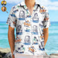 Pencil Drawing Dad Grandpa Custom Photo Personalized Hawaiian Shirt For Warm Weather Events And Casual Wear