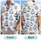 Pencil Drawing Dad Grandpa Custom Photo Personalized Hawaiian Shirt For Warm Weather Events And Casual Wear