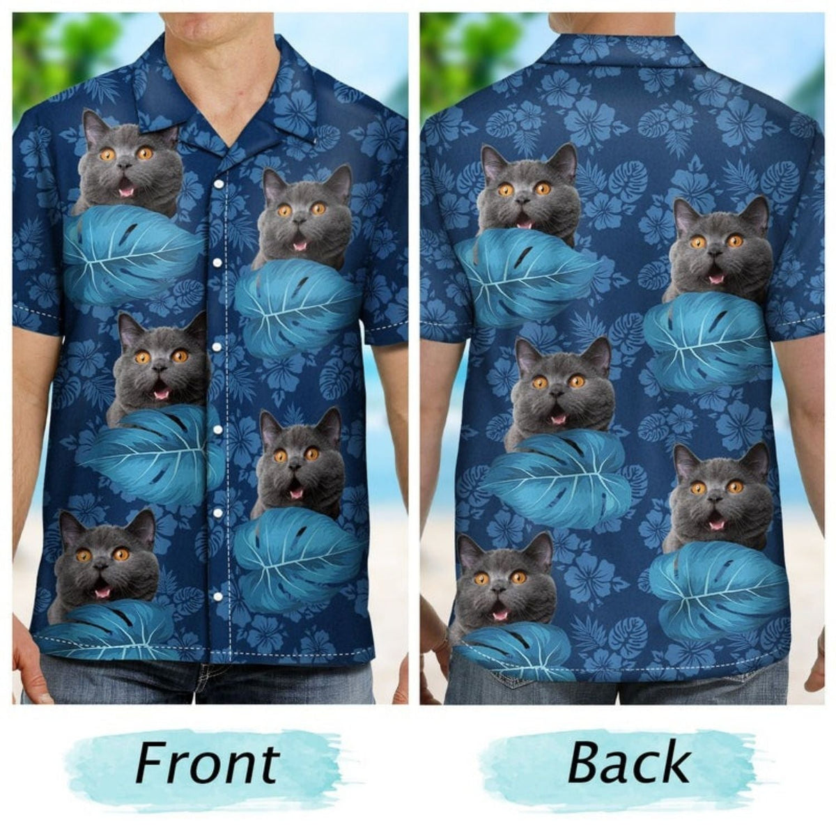 Tropical Funny Beach Vacation Custom Photo Family Hawaiian Shirt For Coastal Travel And Summer Outings