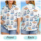 Pencil Drawing Dad Grandpa Custom Photo Personalized Hawaiian Shirt For Warm Weather Events And Casual Wear