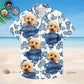 Tropical Funny Beach Vacation Custom Photo Family Hawaiian Shirt For Coastal Travel And Summer Outings