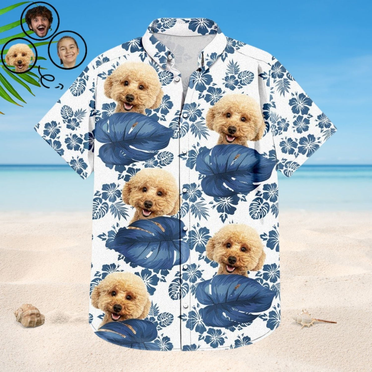 Tropical Funny Beach Vacation Custom Photo Family Hawaiian Shirt For Coastal Travel And Summer Outings