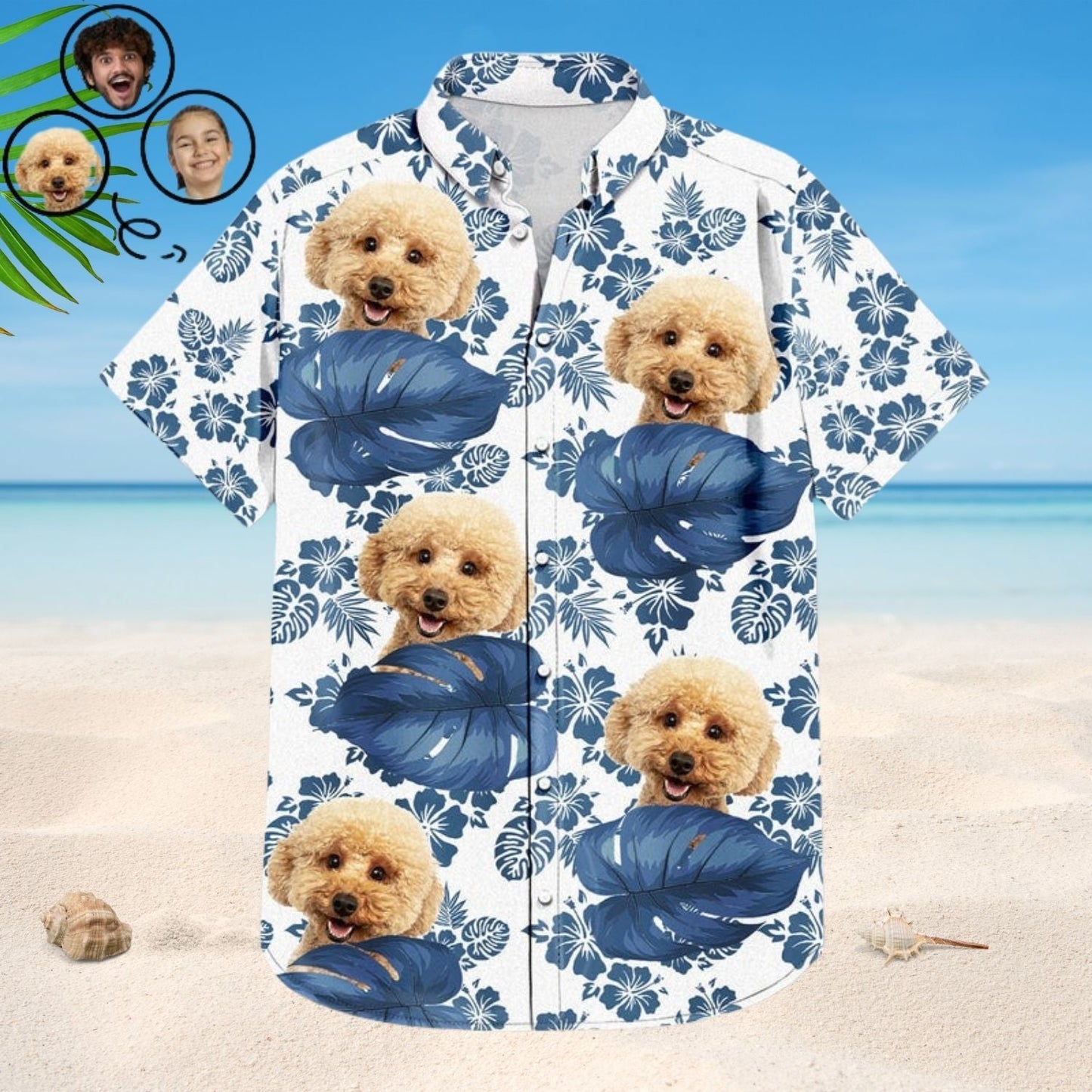 Tropical Funny Beach Vacation Custom Photo Family Hawaiian Shirt For Coastal Travel And Summer Outings