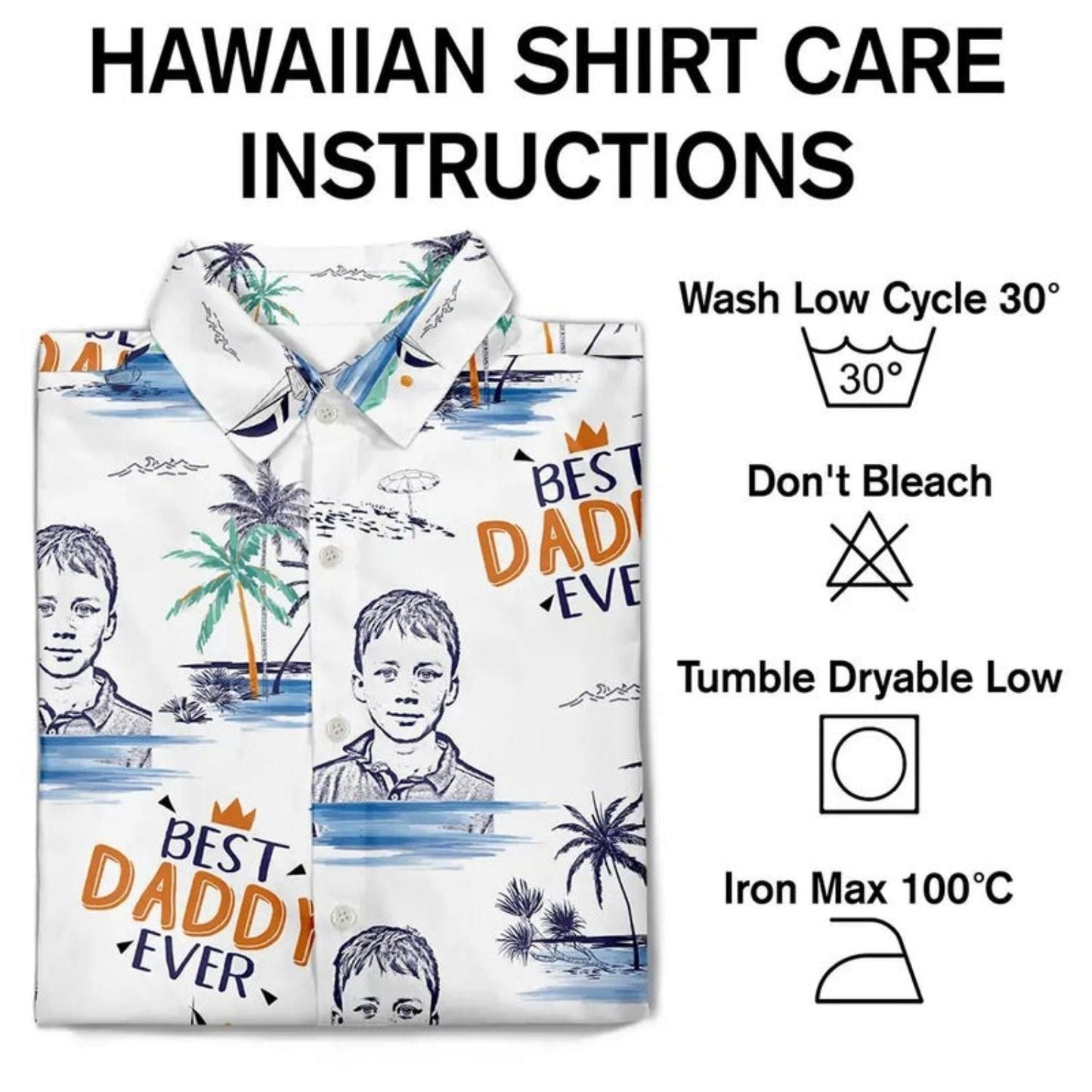 Pencil Drawing Dad Grandpa Custom Photo Personalized Hawaiian Shirt For Warm Weather Events And Casual Wear