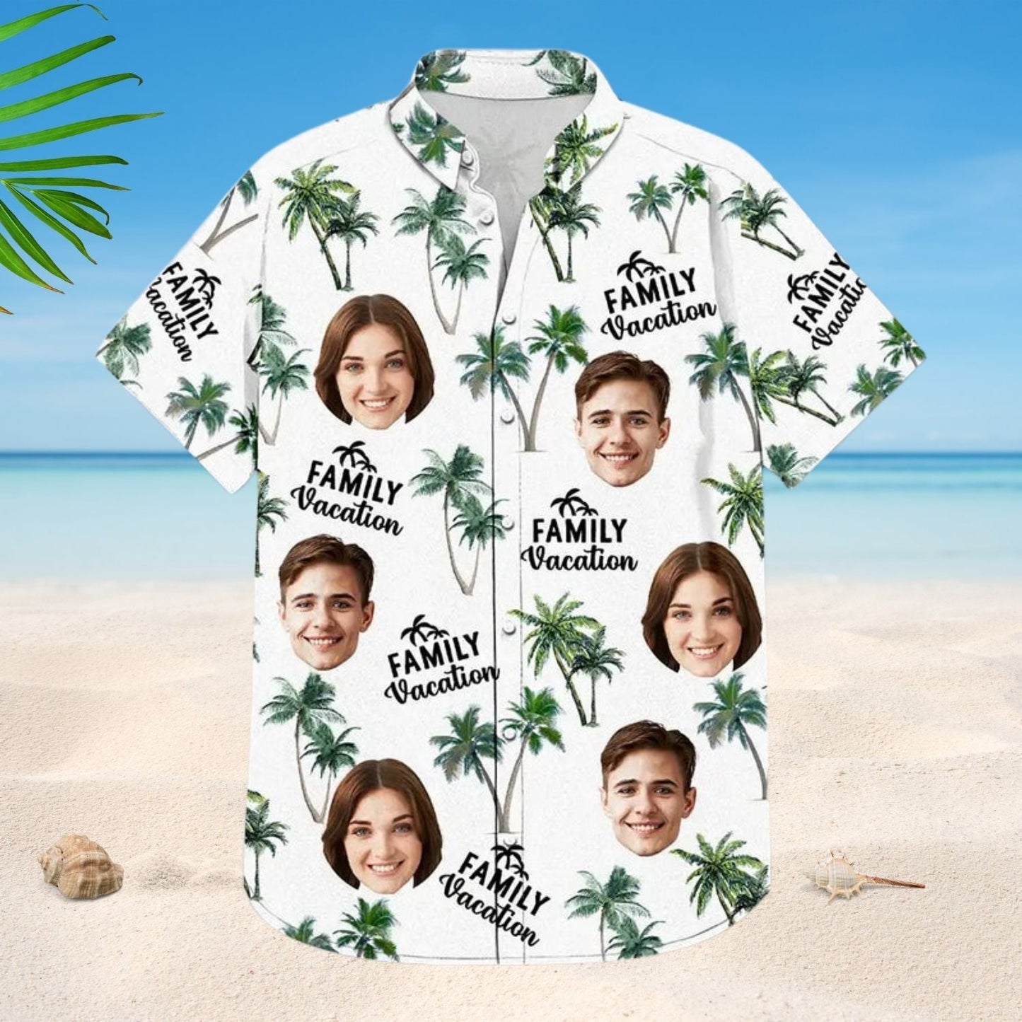 Tropical Beach Outfit Custom Photo Family Vacation Hawaiian Shirt For Personalized Vacation Style And Beach Travel