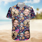Folk Skull Custom Face Photo Hawaiian Shirt For Bold Summer Style, Resort Trips, And Casual Outdoor Wear