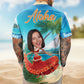 Funny Custom Face Hula Dance Gift Men Hawaiian Shirt For Tropical Holidays, Resort Trips, And Comfortable Summer Outings
