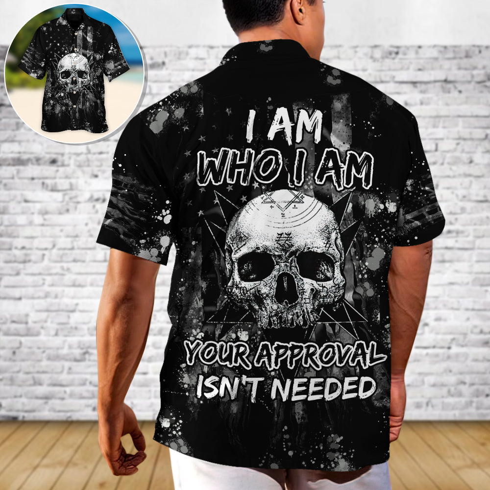 Vintage Skull Artwork Hawaiian Shirt Summer Design Detail For Warm Weather Events