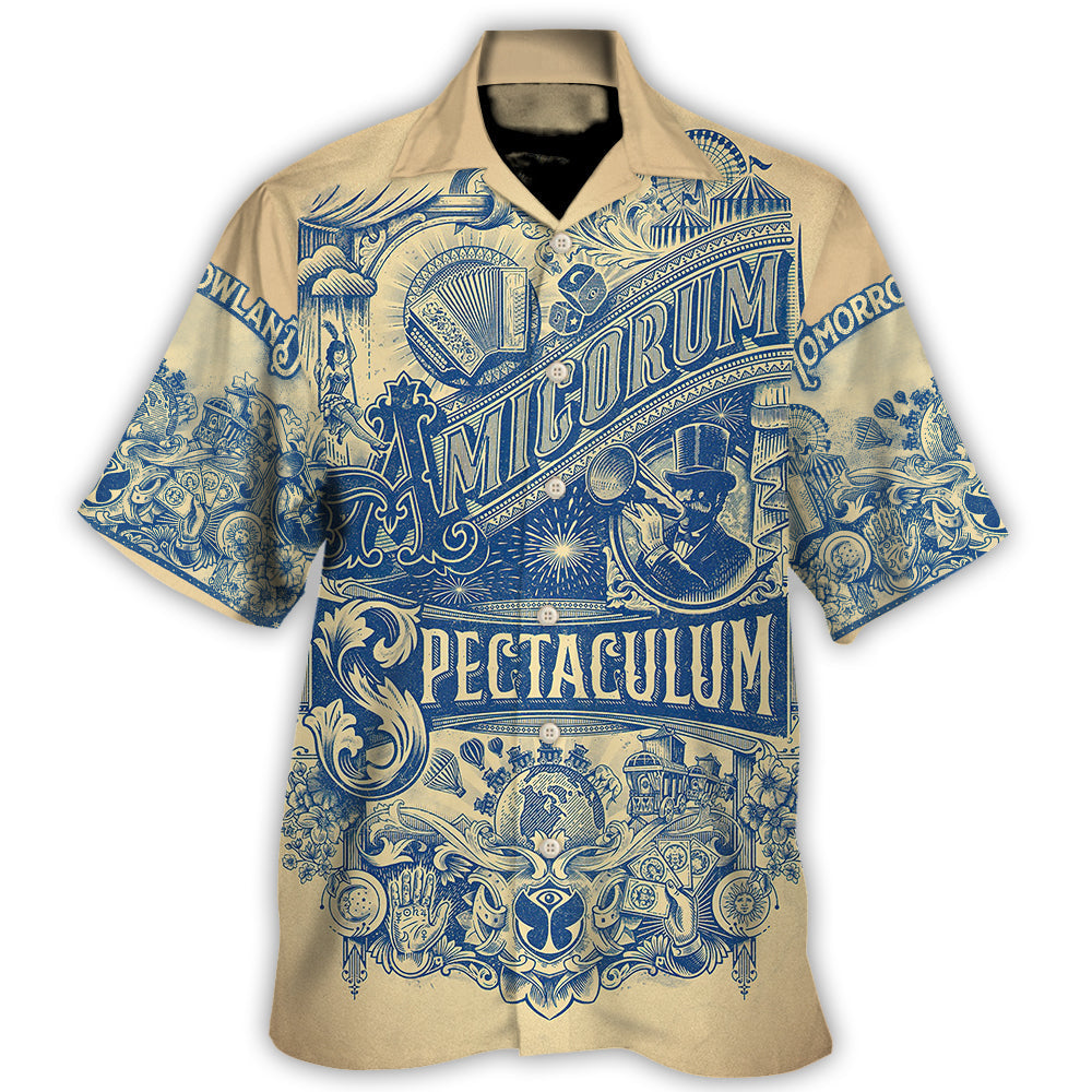 Vintage Music Festival Hawaiian Shirt Artwork View For Coastal Escapes And Resort Style