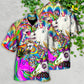 Bohemian Dreamy Unicorn Wonderland Hawaiian Shirt Artwork Detail For Tropical Trips And Casual Outings