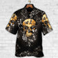 Floral Dark Skull Grow Moments Hawaiian Shirt For Vacation Days And Relaxed Coastal Outings
