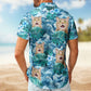 Funny Big Wave Aloha Custom Face Photo Hawaiian Shirt For Warm Weather Outings, Beach Days, And Relaxed Tropical Style