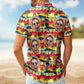 Tropical Sunset Hula Dance Aloha Beach Scene Hawaiian Shirt For Nature Lovers And Coastal Travel