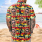 Tropical Sunset Hula Dance Aloha Beach Scene Hawaiian Shirt For Nature Lovers And Coastal Travel