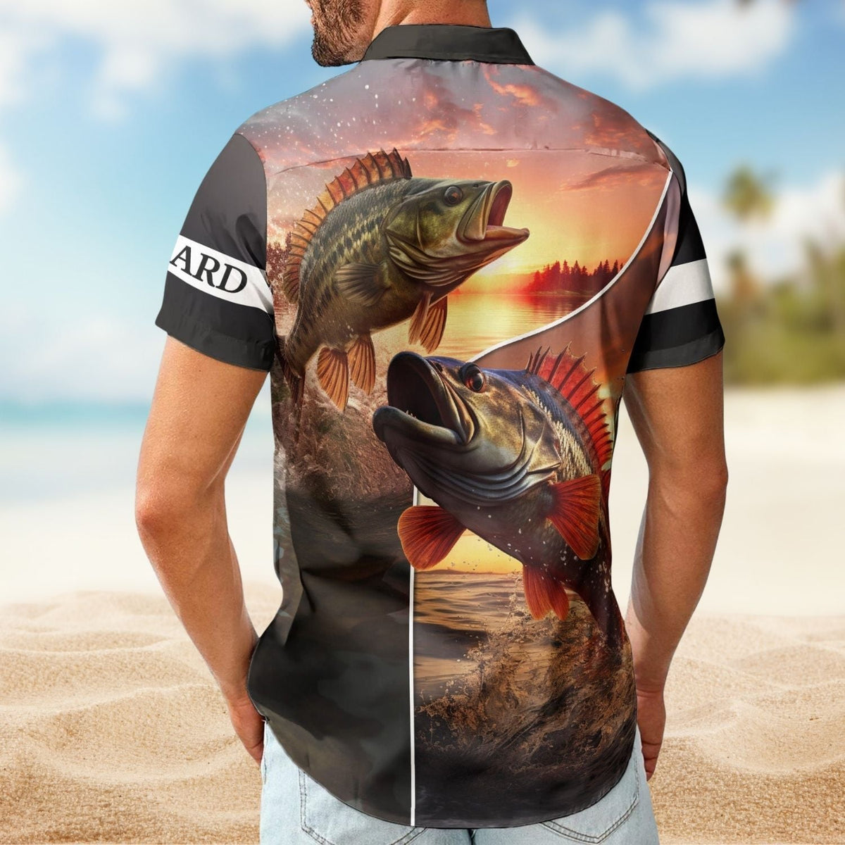 Fish Personalized Fishing Aloha Custom Name Bass Hawaiian Shirt For Personalized Vacation Style And Beach Travel