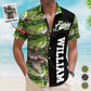 Happy Fish Personalized Fishing Aloha Custom Photo Hawaiian Shirt For Warm Weather Events And Casual Wear