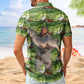 Happy Fish Personalized Fishing Aloha Custom Photo Hawaiian Shirt For Warm Weather Events And Casual Wear