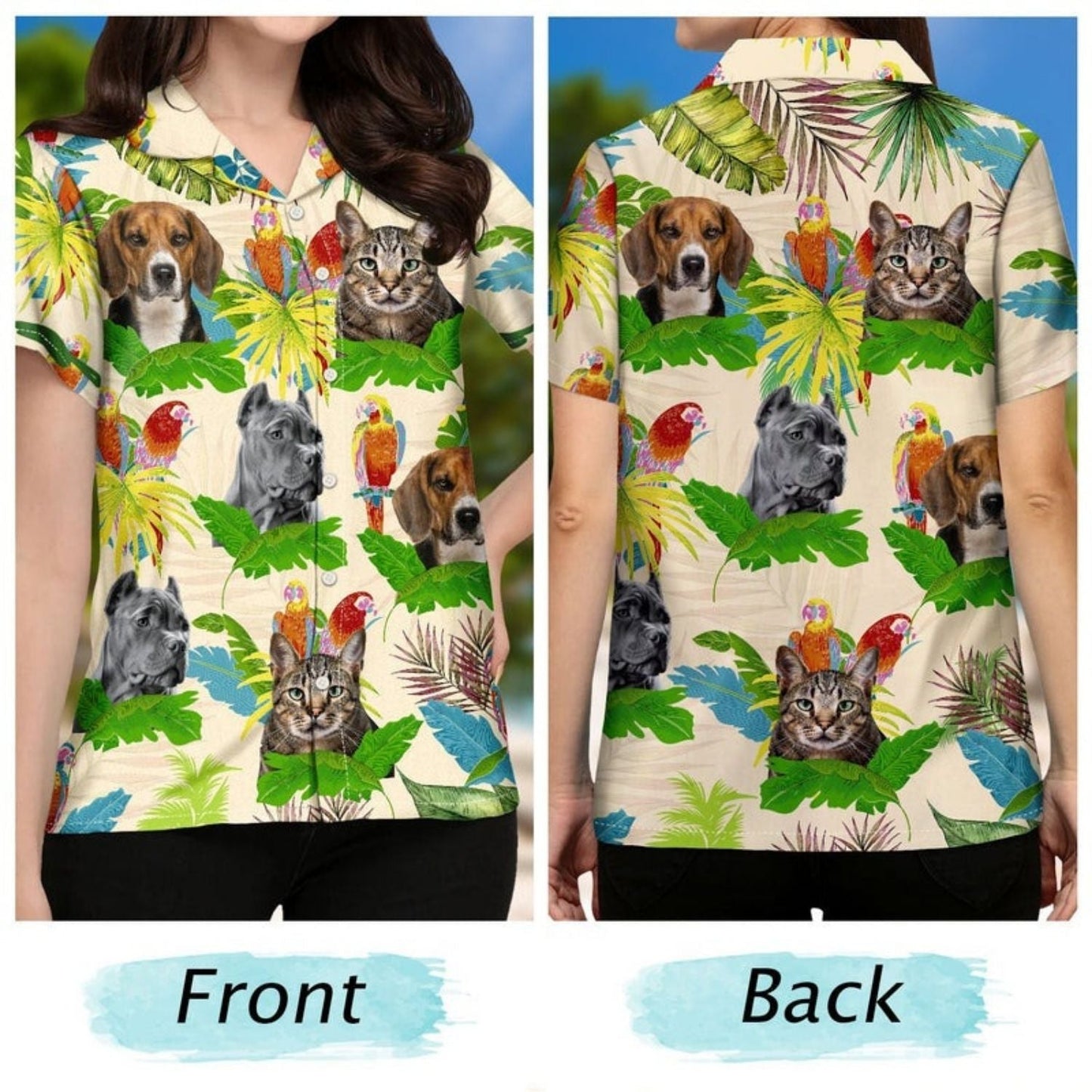 Tropical Funny Beach Vacation Custom Photo Family Hawaiian Shirt For Custom Resort Wear And Summer Trips