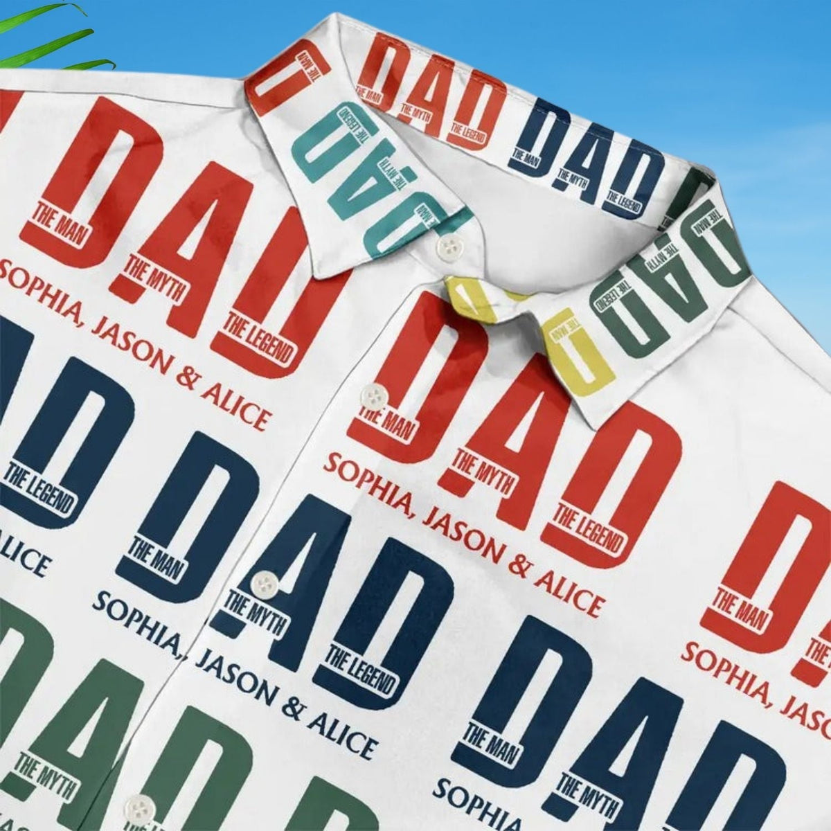 Custom Photo Gift Father Dad Man Myth Hawaiian Shirt For Coastal Travel And Summer Outings