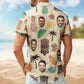 Vintage Tiki Pineapple Summer Aloha Custom Face Hawaiian Shirt For Beach Days And Outdoor Gatherings